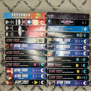 STAR TREK TOS Original Series TNG Battlestar Galactica VHS Incomplete Set Lot